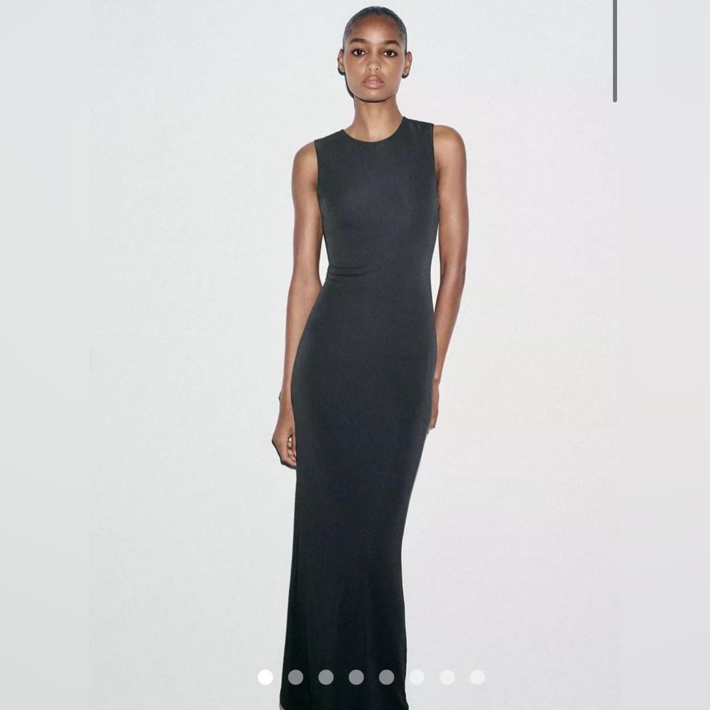 Zara Long Combination Tulle Dress